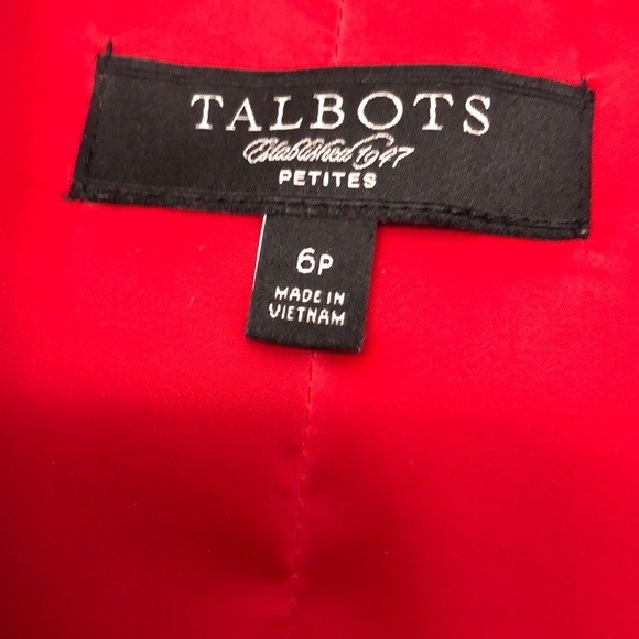 Talbots red linen blazer with pleated back - Picture 6 of 16